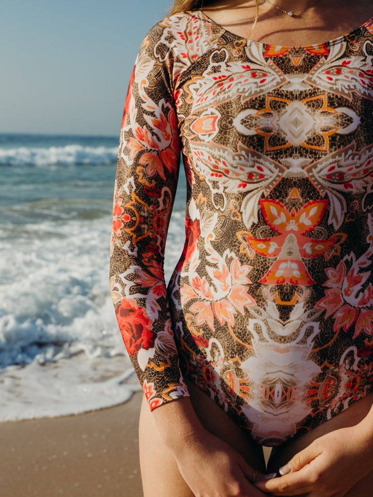 Soulti Surf - Sustainable Long Sleeve Onezie Ginger Rose